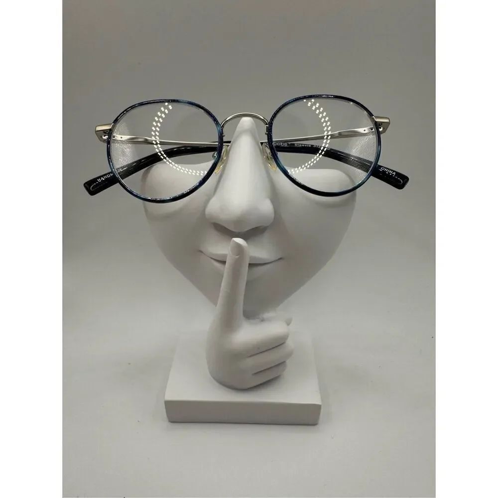 eyebobs Steevie eyeglass frames blue silver new without case
